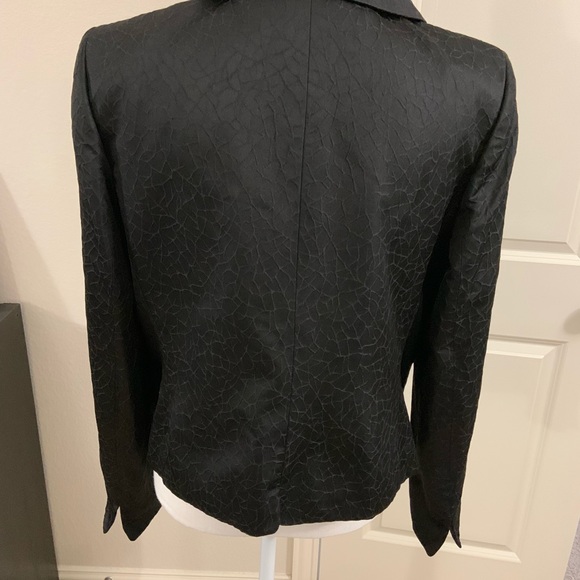 Ellen Tracy Black Blazer Silk Blend - Picture 5 of 7